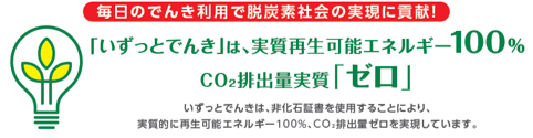 CO₂排出量実質「ゼロ」！